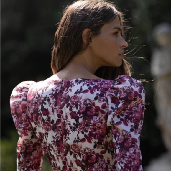 Tuckernuck Damaris Bailey Elisabeth Floral Puff Sleeve Dress New Size Large - Picture 2 of 13